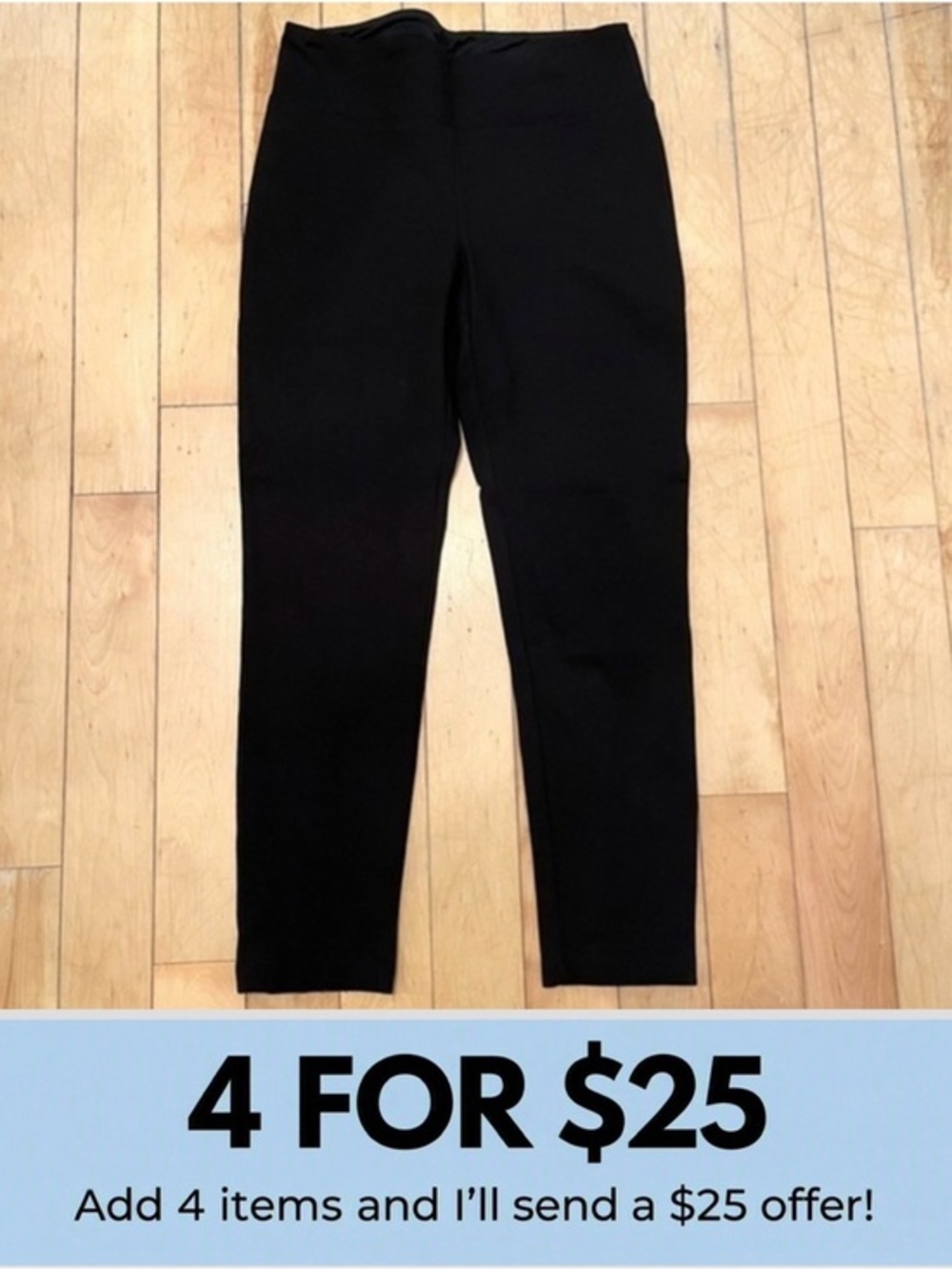 Frank Lyman Design Black Skinny Pants Leggings Size 8